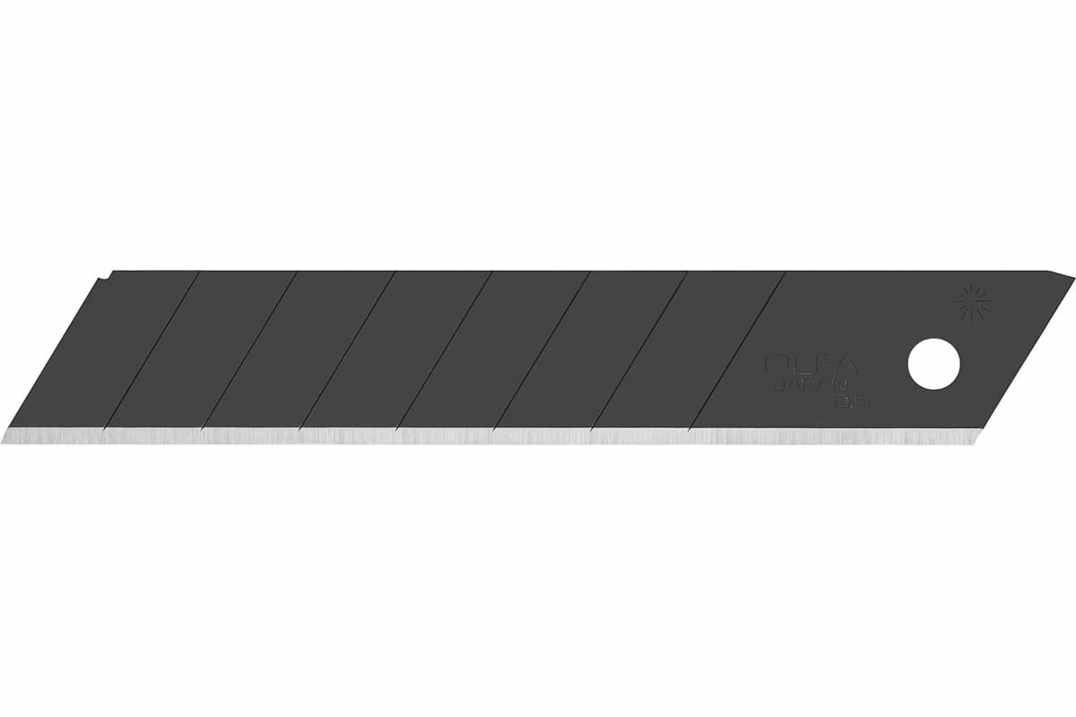 Лезвия сегментированные OLFA EXCEL BLACK, 18 х 100 х 0.5 мм, 10 шт (OL-LBB-10B)