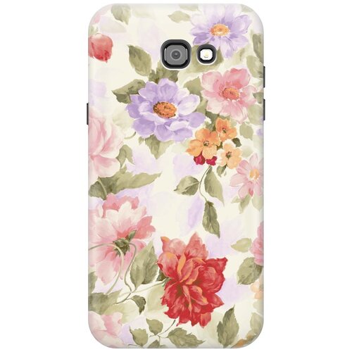 фото Cиликоновый чехол на samsung galaxy a7 (2017) / самсунг а7 2017 с принтом "нежные цветы" gosso