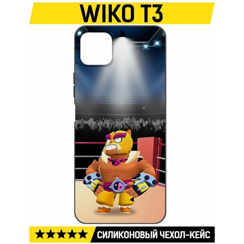 Чехол-накладка Krutoff Soft Case Brawl Stars - Эль Тигро для Wiko T3 черный чехол накладка krutoff soft case brawl stars эль тигро для honor magic 5 lite черный