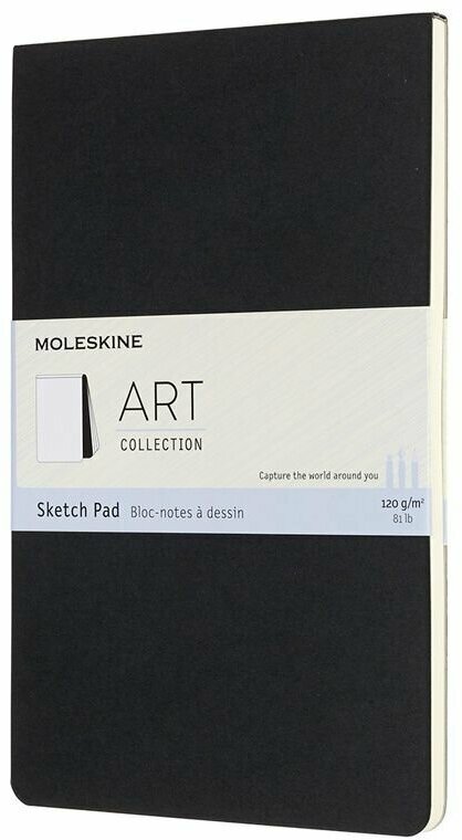 Блокнот для рисования Moleskine ART SOFT SKETCH PAD ARTSKPAD3 48 стр. 13x21 cм, черный
