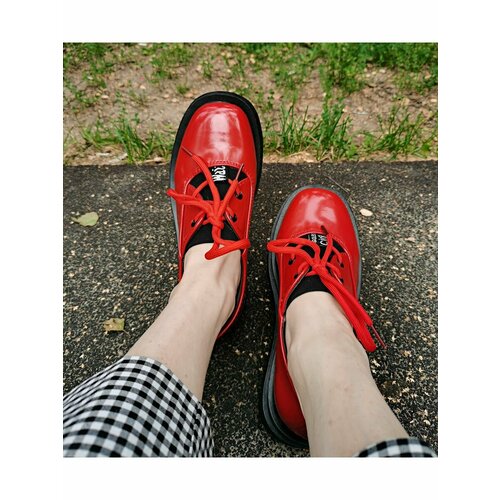 фото Ботинки , демисезонные, полнота 7, лакированные, размер 36, красный макс жермон