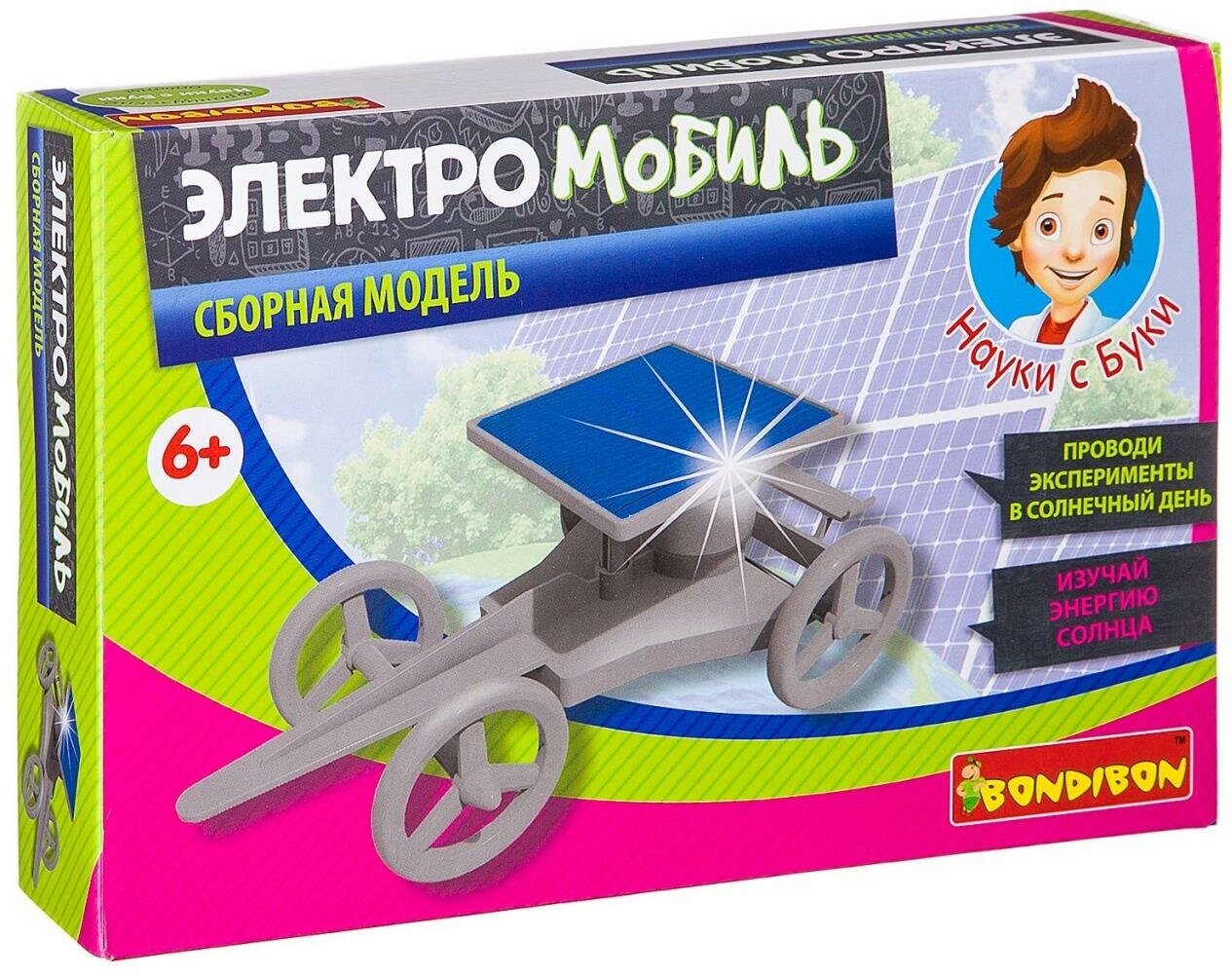 Французские опыты Науки с Буки Bondibon, Электро мобиль, арт. EK-JD011