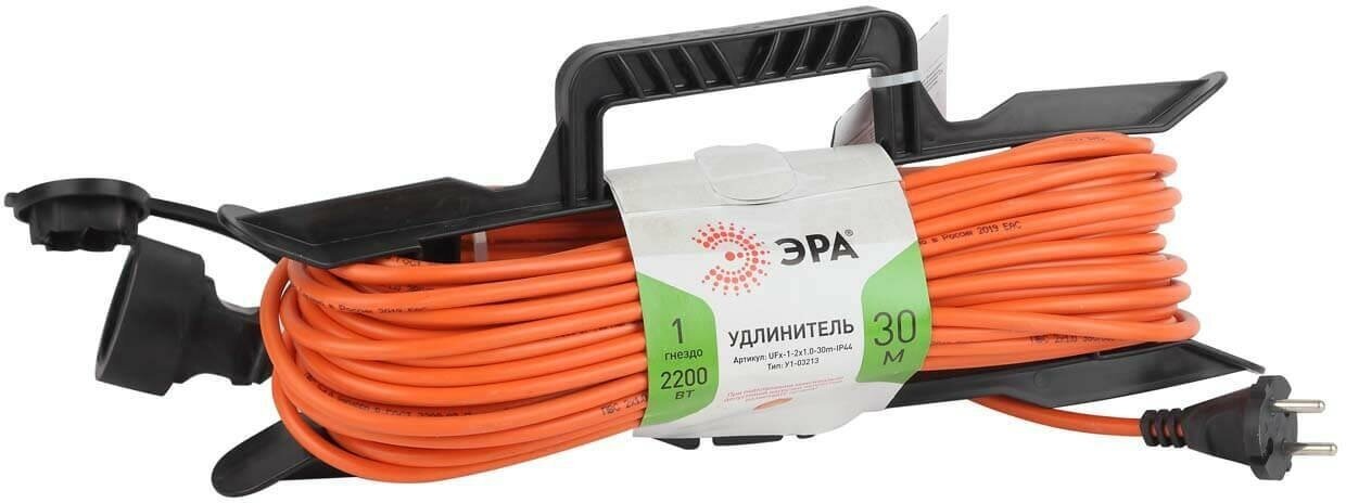 Удлинитель силовой ЭРА UFx-1-2x1.0-30m-IP44 Б0043041