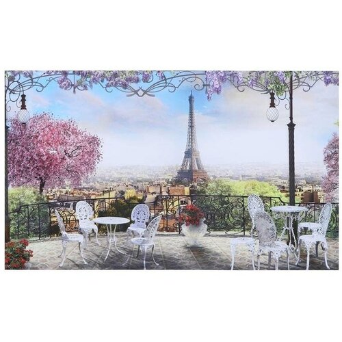 Картина на холсте Весенний Париж 60х100 см