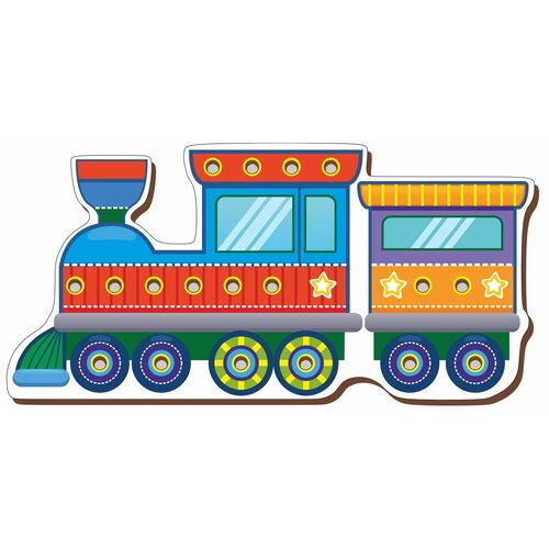 Развивающая игрушка Woodland Паровоз (017110), 2 дет. развивающая игрушка woodland паровоз 3 отверстия 115208 разноцветный