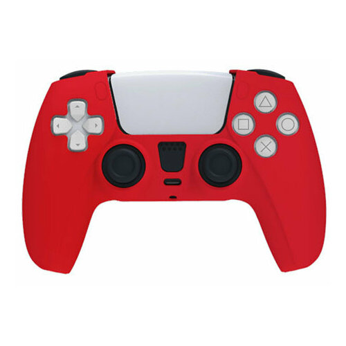 Силиконовый чехол для DualSense (PS5) Red (TP5-0512) силиконовый чехол для геймпада playstation dualsense dobe tp5 0512 red красный ps5