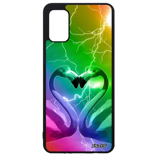 фото Чехол для телефонов samsung galaxy a41, "фламинго" розовый самка utaupia