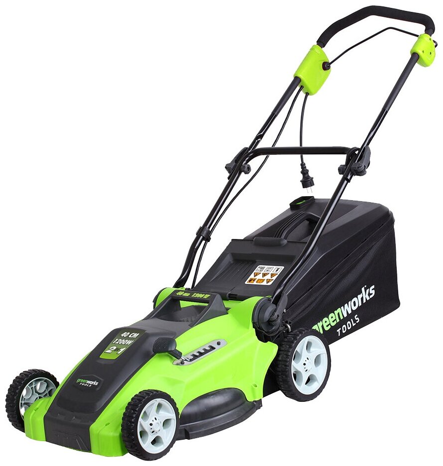 фото Электрическая газонокосилка Greenworks 25147 GLM1240 1200W 40cm 3-in-1, 1200 Вт, 40 см