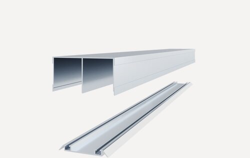 Изображение товара Направляющие для дверей-купе Мебельная компания Е1 Элегант 180 см, серебро