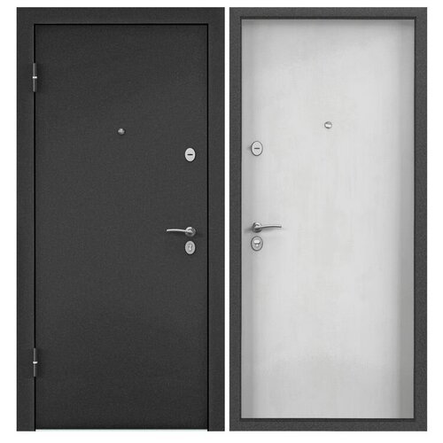 Дверь входная Torex для квартиры Terminal-B 950х2050, левый, тепло-шумоизоляция, антикоррозийная защита, замки 3-го класса защиты, черный/серый дверь входная torex для квартиры terminal c 950х2050 правый тепло шумоизоляция антикоррозийная защита замки 3 го класса защиты коричневый бежевый