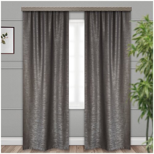 фото Шторы портьерные жаккард стенли cn68561 шоколад 190*275 2шт. witerra