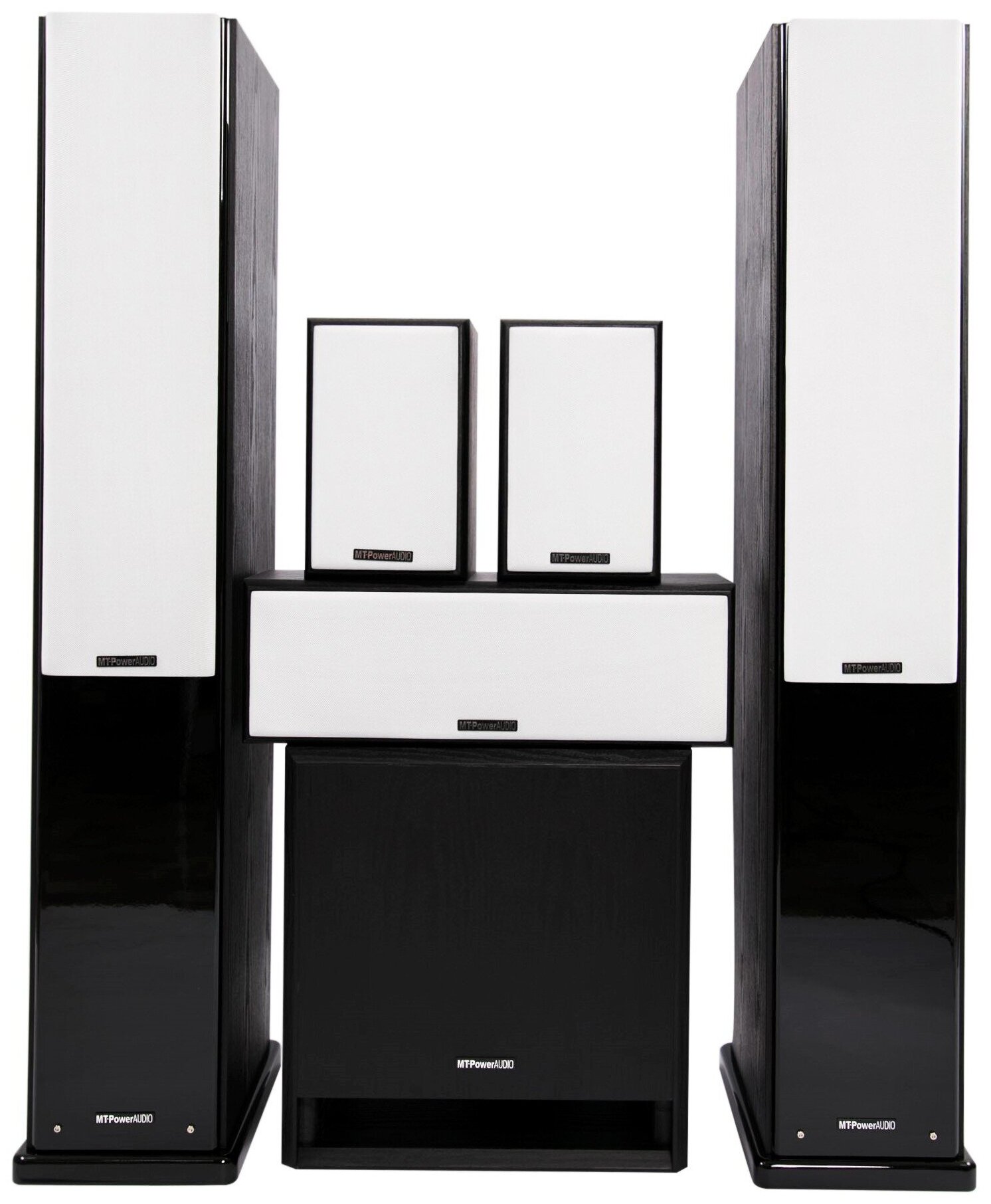 Комплект акустических систем MT Power 89509031 Elegance-2 Set-5.1 Black (White grills)