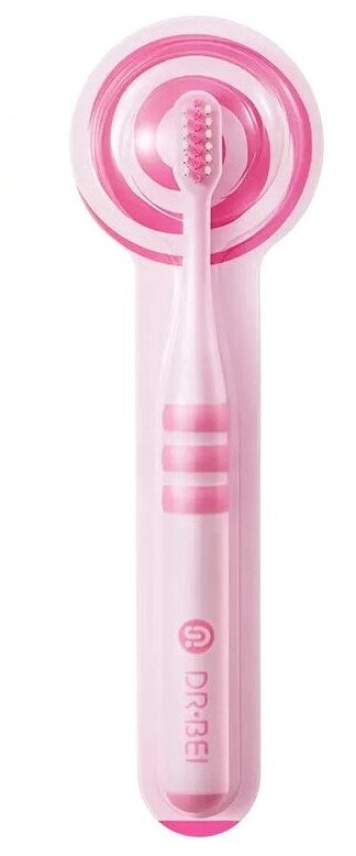 Зубная щетка Dr.Bei Toothbrush 6-12 лет, розовый