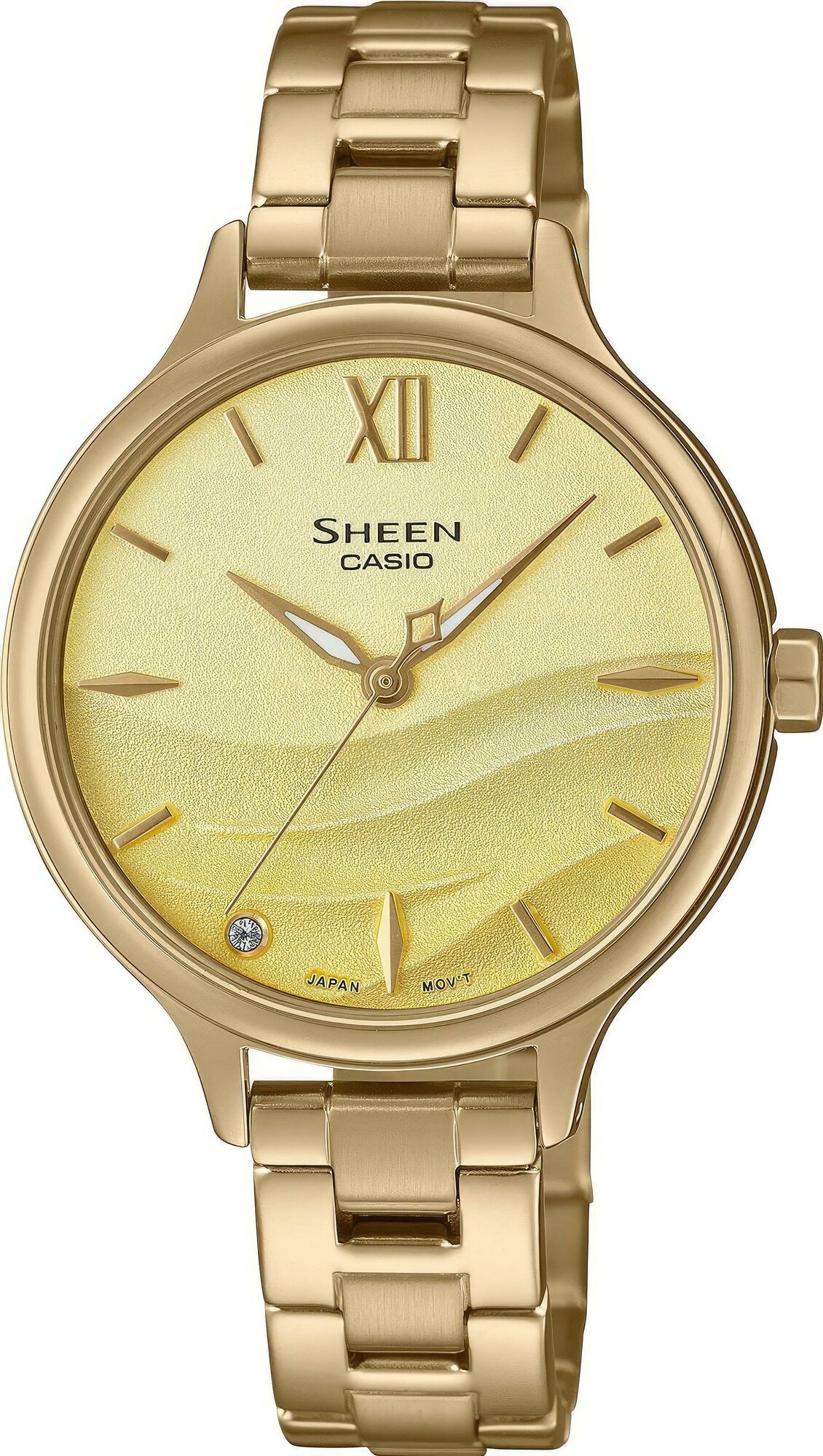 Наручные часы CASIO Sheen Наручные часы CASIO SHE-4550G-9A женские, кварцевые, золотой, бежевый