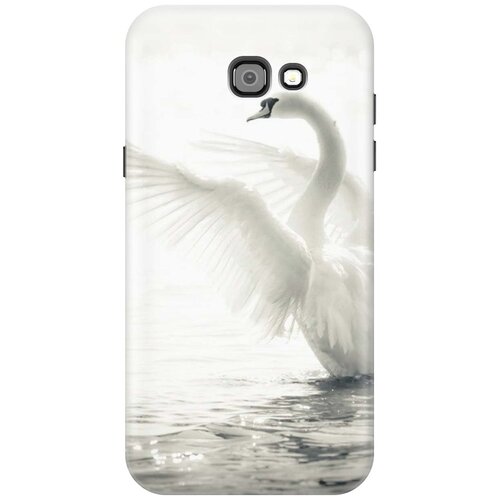 фото Cиликоновый чехол на samsung galaxy a7 (2017) / самсунг а7 2017 с принтом "лебедь" gosso