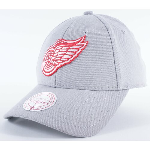 фото Бейсболка mitchell&ness low pro snapback detroit red wings (серый) eu246-lowpro-gry