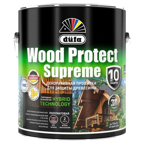 средство деревозащитное dufa wood protect supreme 2 5л горная сосна арт мп00 008388 Пропитка Wood Protect Supreme, горная сосна, 2,5 л Dufa МП00-008388