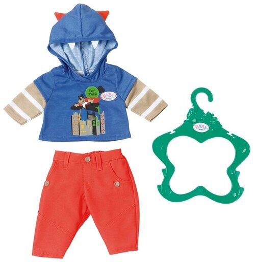 Zapf Creation Комплект одежды для мальчика Baby Born 824535 синий/красный
