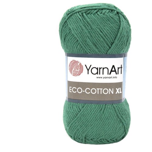 Пряжа для вязания YarnArt 'Eco Сotton XL', 200г, 220м (80% хлопок, 20% полиэстер) (767 зеленый), 5 мотков