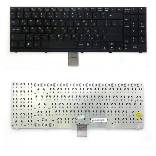 Клавиатура keyboard MP-03753SU-4304 для ноутбука DNS 0116103 Clevo D900 D27 D470 M590 D70 черная 1028₽