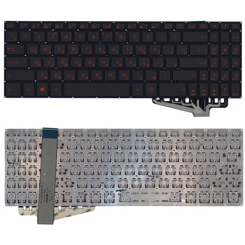 Клавиатура для ноутбука Asus FX570 черная с подсветкой 2120₽