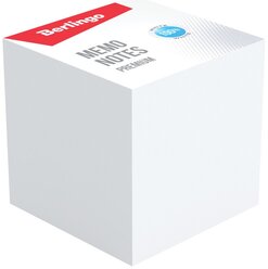 Блок для записи Berlingo "Premium" 9*9*9см, белый, 100% белизна