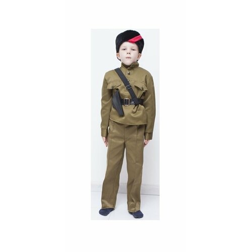 Военная форма Партизан Люкс, 122-134см, 5-7лет гимнастерка военная детская люкс в комплекте с пилоткой и ремнем 122 134см 5 7лет