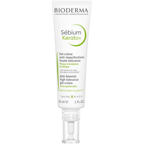 Гель-крем против несовершенств кожи лица c салициловой кислотой 1,8% Bioderma Sebium Kerato+ 30 мл .