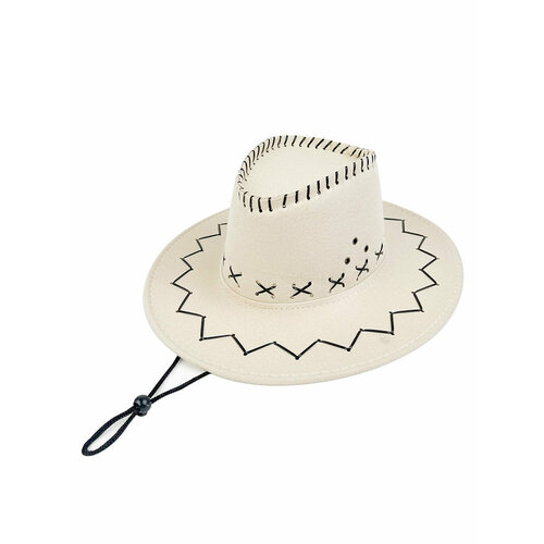 фото Шляпа карнавальная, цвет молочный, размер 56-58 верида