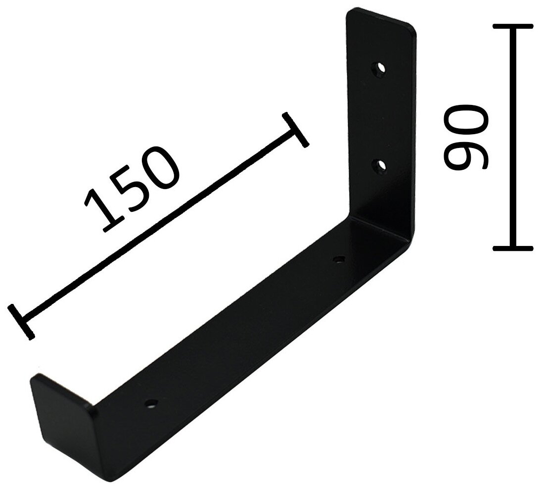 Кронштейн для полки 150мм набор 2 шт LifeSteel - фотография № 4