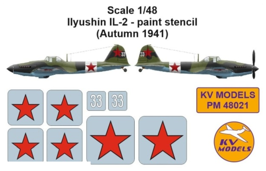 PM48021KV Ил-2 - маски на опознавательные знаки (осень 1941 г.)