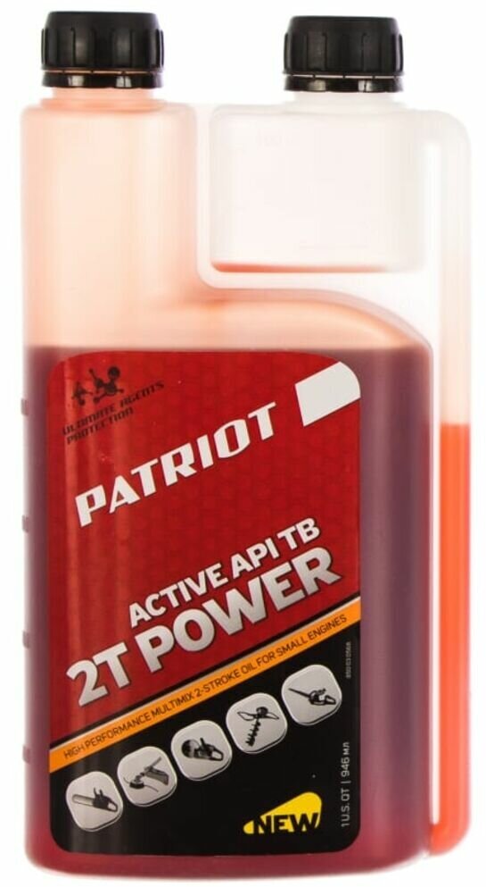 Масло 2-х тактное с дозатором PATRIOT 850030568 Power Active 2T 0,946л