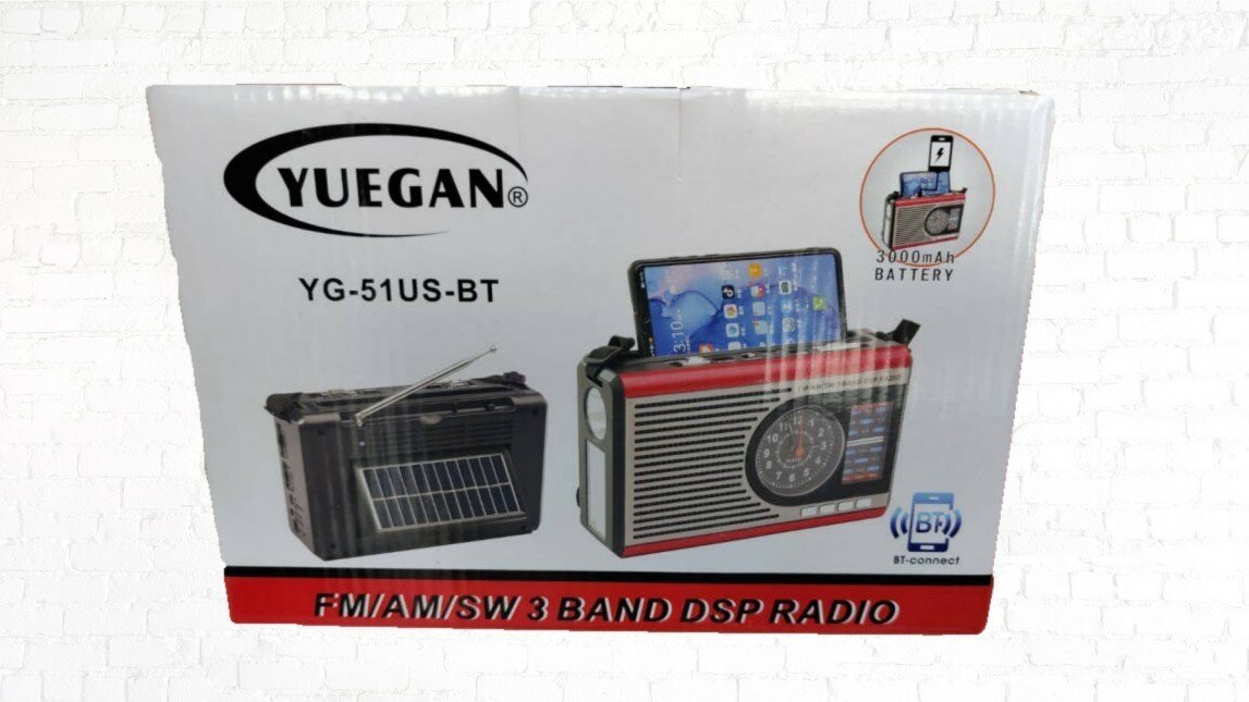 YUEGAN YG-51 US-ВТ FM AM SW 3-полосное винтажное ретро-радио перезаряжаемое с USB SD TF Mp3-плеером с подсветкой на солнечной батарее