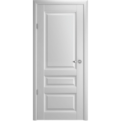 Межкомнатная дверь (комплект) Albero Эрмитаж-2 Винил / Платина / Глухое 80х200