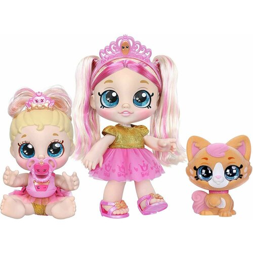 Kindi Kids Scented Sisters Pawsome Royal Family Тиара, сестрёнка Тини и котёнок Kindi