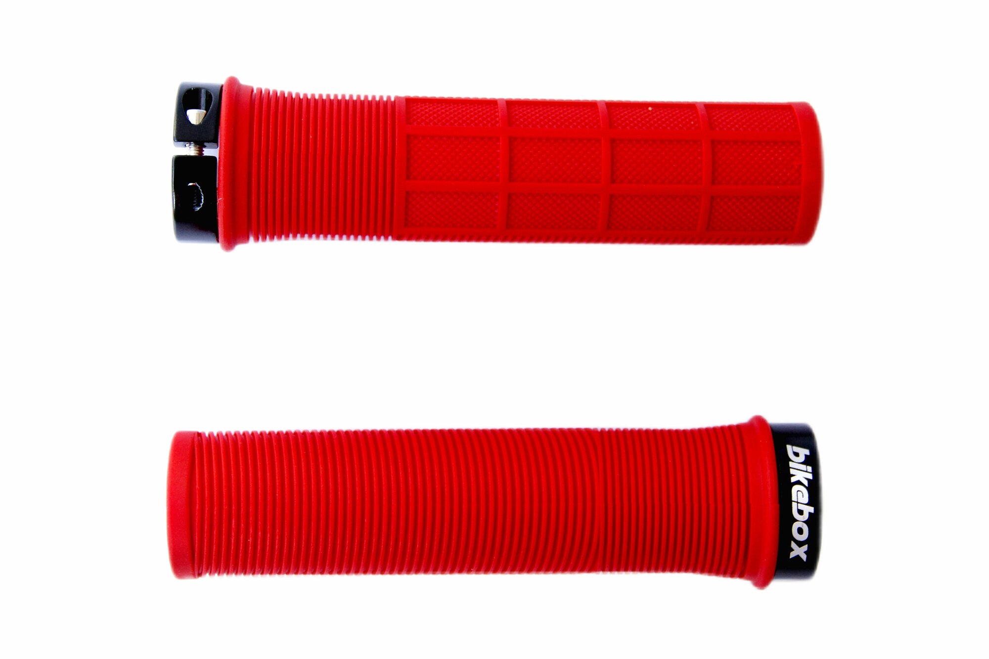 фото Грипсы для велосипеда Death Grip красные с локоном, комплект 2 шт