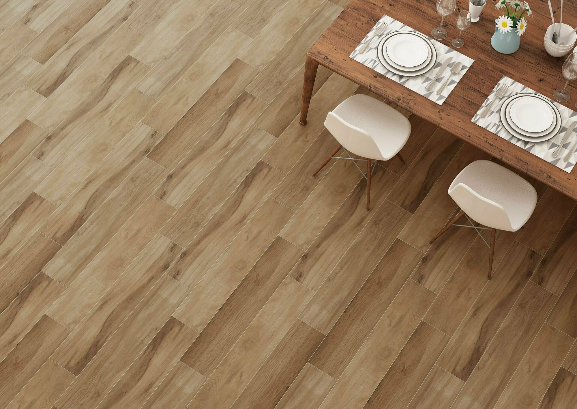 фото Керамогранит 20х120 Evolution ceramic Apricot Beige (Natural Wood)