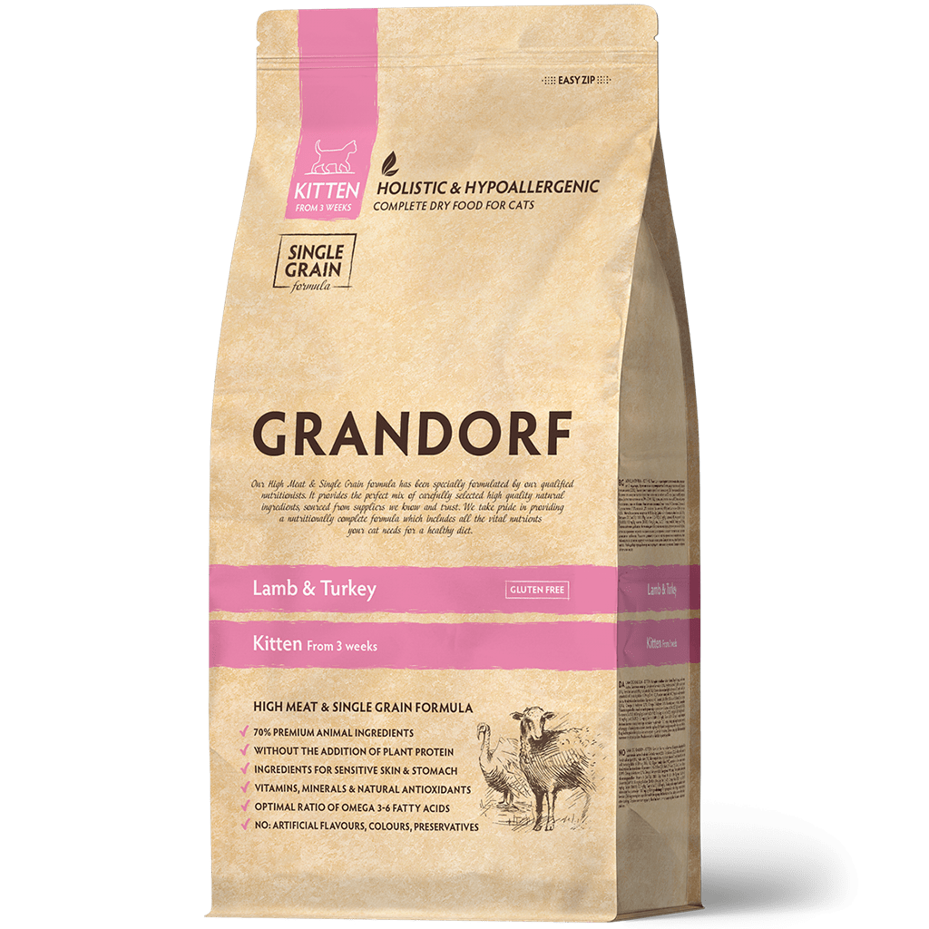 Сухой корм Grandorf Kitten Lamb & Turkey гипоаллергенный 2 кг