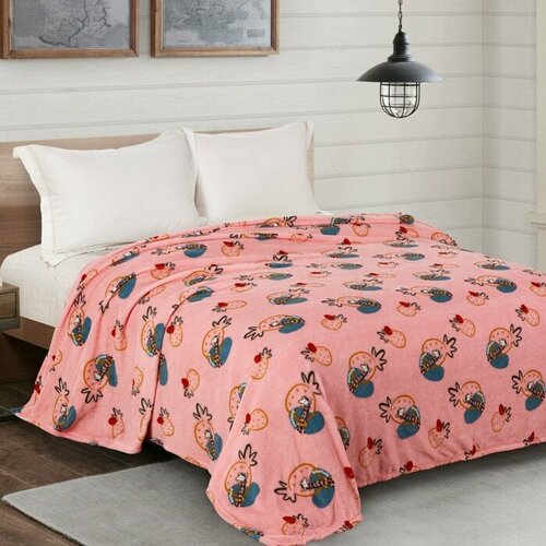 Бояртекс Плед 180х200см, корал-флис 165г/м, 100% полиэстер