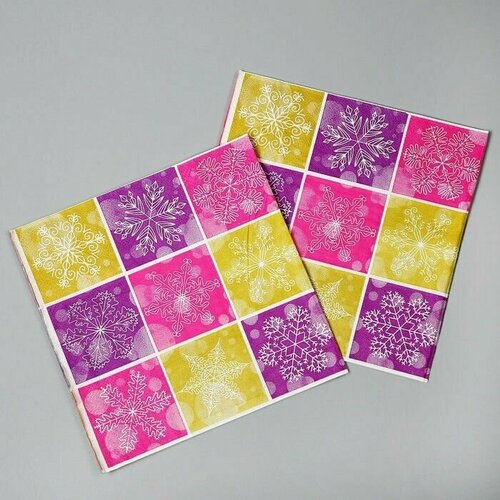 Салфетки бумажные 20 шт 35х35 см Новогодняя 458₽