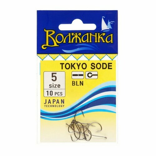 фото Крючки волжанка tokyo sode № 5, 10 шт volzhanka