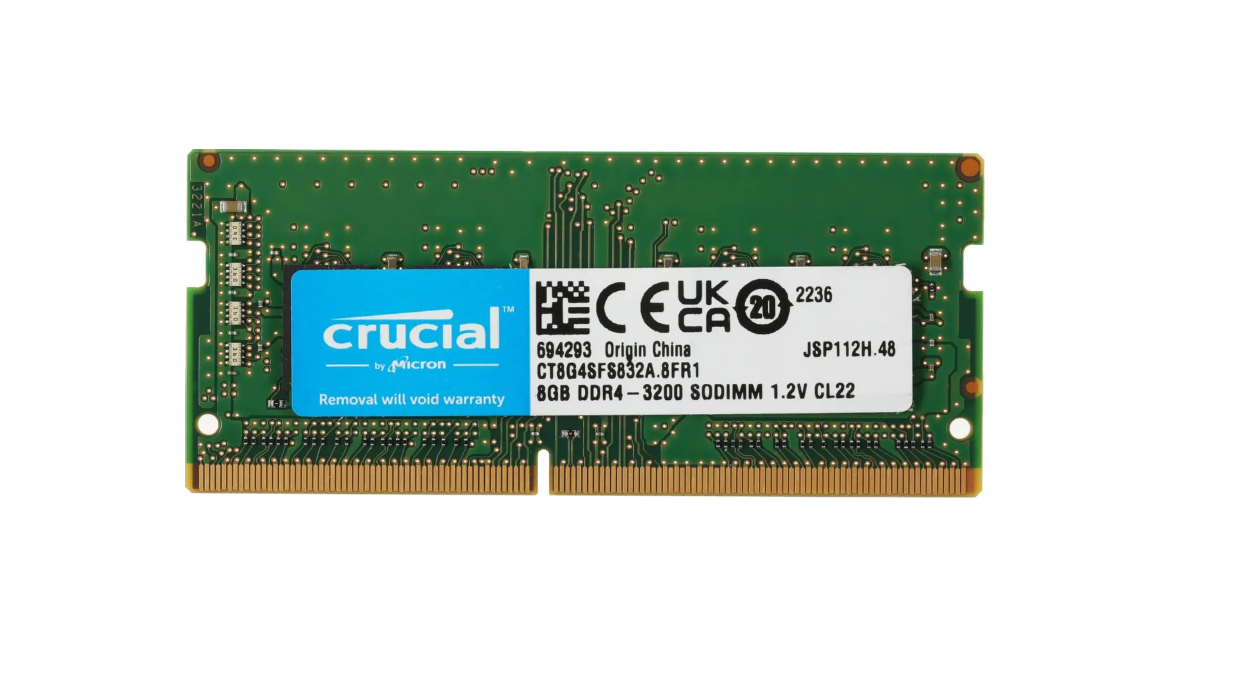 Оперативная память Crucial 8 ГБ DDR4 3200 МГц SODIMM CL22 CT8G4SFS832A