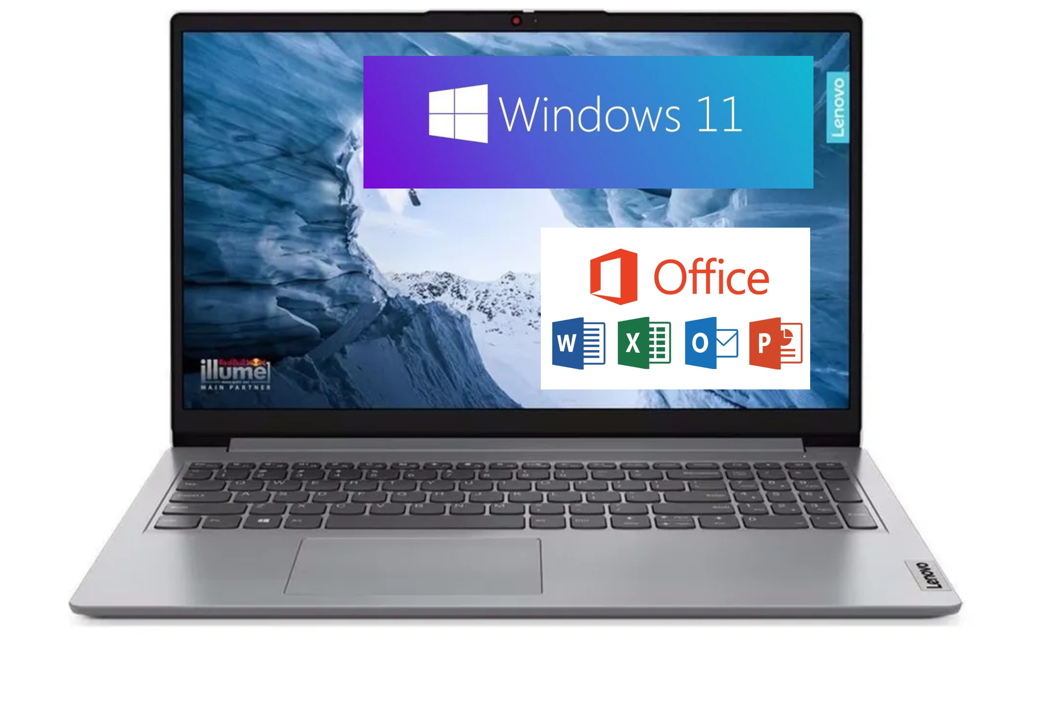 15.6" Ноутбук Lenovo IdeaPad Gen 7, Intel Core i3-1215U (6 ядер), RAM 8 ГБ, SSD 512 ГБ, Intel UHD Graphics, Windows Pro + Office, Русская раскладка