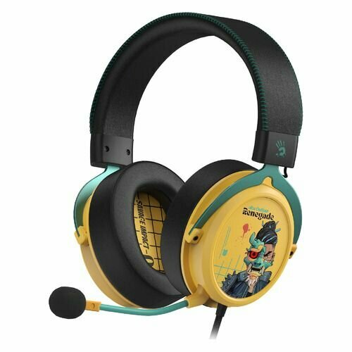 Гарнитура игровая A4TECH Bloody M595 Renegade для компьютера мониторные проводные желтый рисунок 5705₽
