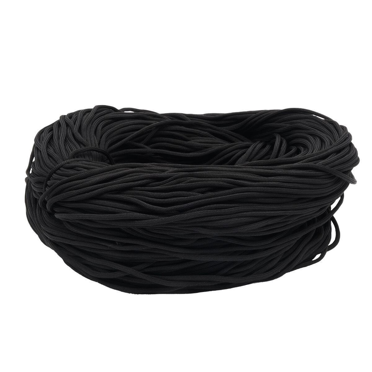 Шнур для рукоделия плетеный 4 мм*200 м, черный, Лента, 60374 — фото 1