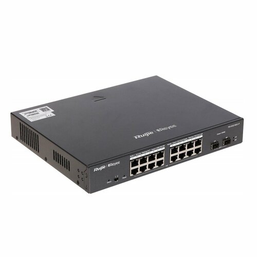 Коммутатор web-smart Ruijie Reyee RG-ES218GC-P 18-Port Gigabit Smart POE 16 Gigabit RJ45 16 POE Ports 2 SFP Slots 22490₽