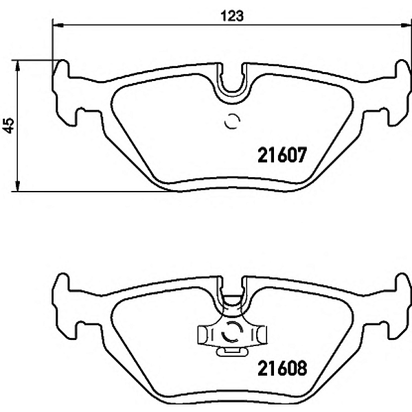 TEXTAR 2160702 (0252160717 / 026500 / 026530) 2160702 колодки дисковые задние\ BMW (БМВ) e34 1.8-2.5td 89-97 / e32 3.0-5.0 85