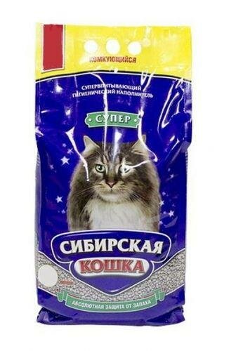 Сибирская кошка Супер Наполнитель комкующийся 10л