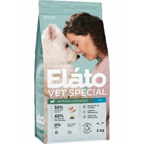 Сухой корм для собак Elato Holistic Vet Special Hypoallergenic, с рыбой 2 кг
