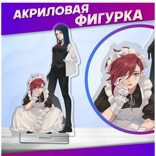 Акриловая фигурка аркейн вай и кейтлин статуэтка для интерьера